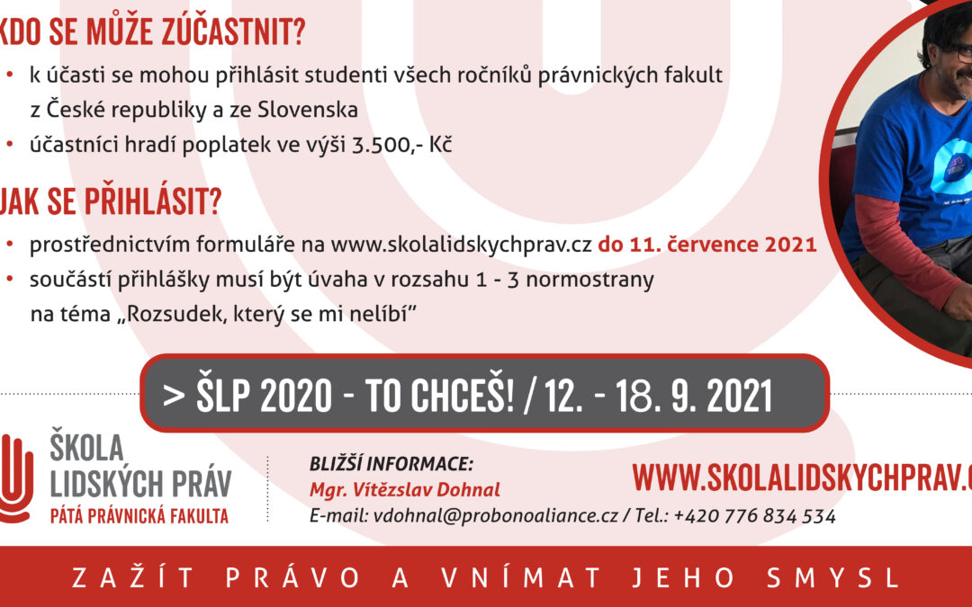 ŠLP 2021 – přihlašování zahájeno!