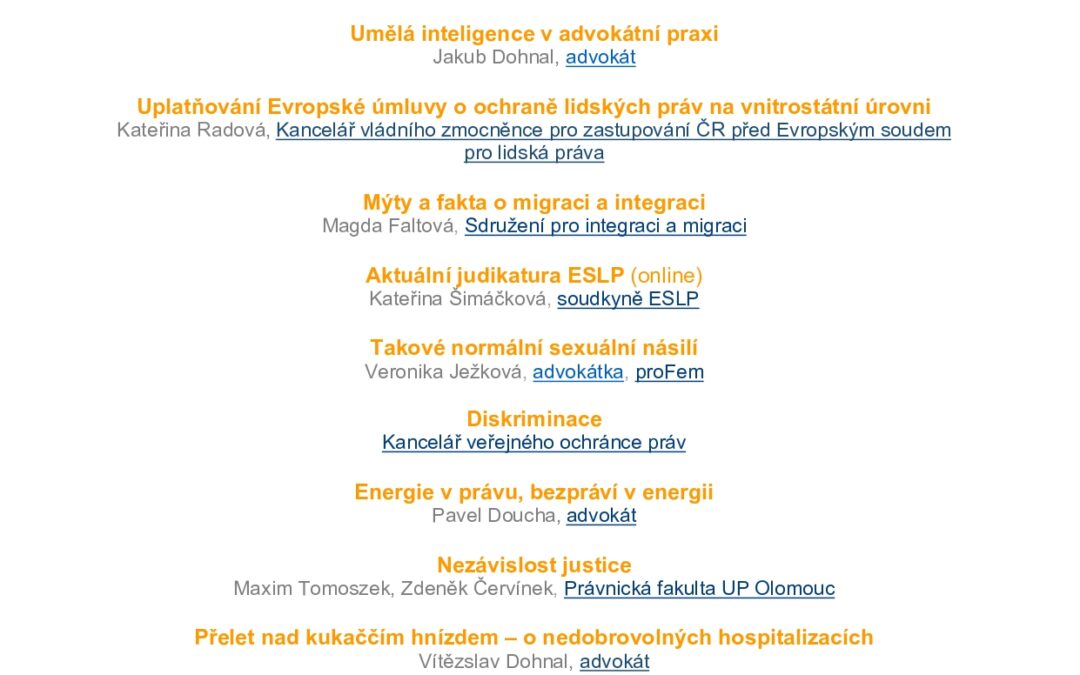 Rámcový program ŠLP 2023